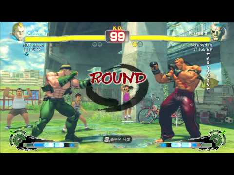 SSF4 Rank Match  H0T green (AB)  vs  scrubydan (SA)