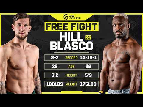 WILD HEAD KICK KO 😱 | Leon Hill vs. Samuel Blasco | FREE FIGHT | CW 200 Dublin