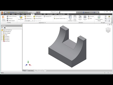 Inventor Tutorial with Isometric Sketches – Intermediate part 20 of 20