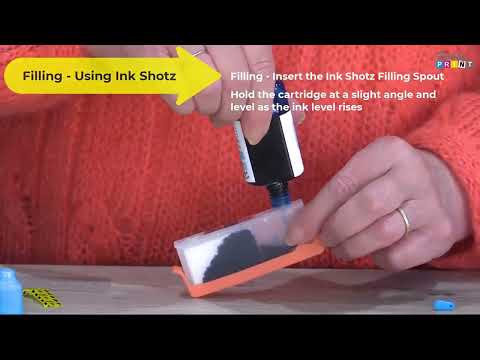 Video thumbnail: Filling Refillable Cartridges For Canon With Hobbyprint® Ink Shotz Bottles