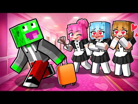 JEDEN CHŁOPAK w HOTELU TYLKO DLA DZIEWCZYN w Minecraft...