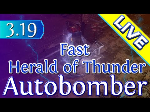 [LIVE] Elementalist Herald of Thunder Autobomber Pushing Legion & Delve | 3.19 Path of Exile