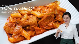 Sub-Eng,Esp l How to make Halal tteokbokki l Quick & Easy Recipe by Chef Jia Choi