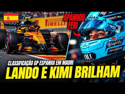 🚨 NORRIS RESSURGE, KIMI BRIGA, ENQUANTO RUSSELL TOMA VAREIO NA CLASSIFICAÇÃO DO GP ESPANHA