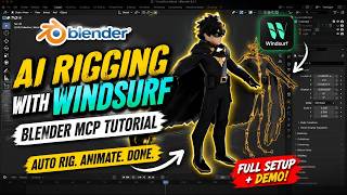 Blender Official MCP + Windsurf AI Rigging Tutorial | Auto Rig & Animate 3D Characters