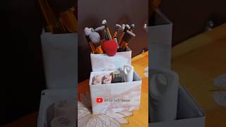 Beauty Box Making || DIY Makeup Organizer Box || Cardboard Box Making at Home | #Shorts #viral