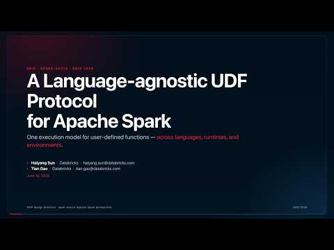 Watch: Language-Agnostic UDF Protocol for Spark