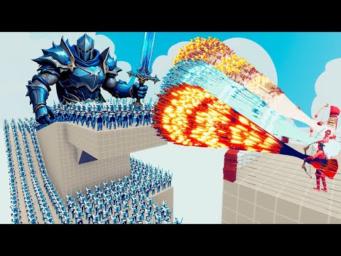 100x KRO KNIGHT + 2x GIANT vs 3x EVERY GOD - Totally Accurate Battle Simulator TABS