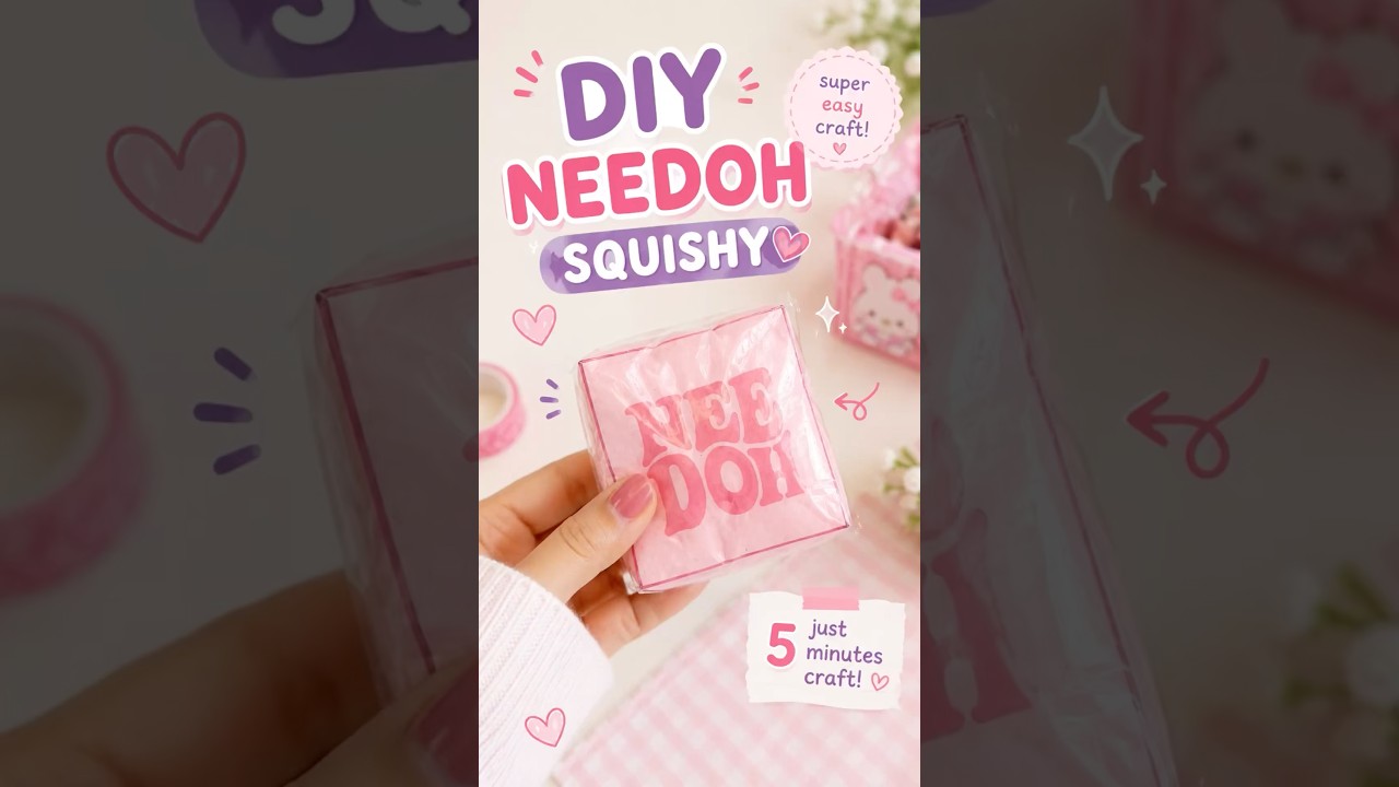 🎀✨DIY Needoh Squishy 💗| Super Easy Squishy Tutorial 🌸|ItsmeHana#shorts