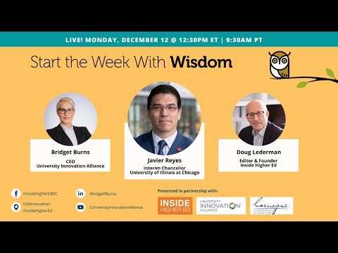 Weekly Wisdom interview with UIC Interim Chancellor Javier Reyes