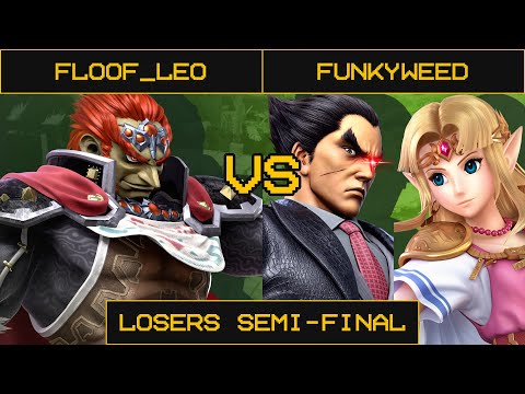 ESC 34 Smash Ultimate Losers Semi-Final - Floof_Leo (Ganondorf) Vs. Funkyweed (Kazuya, Zelda)