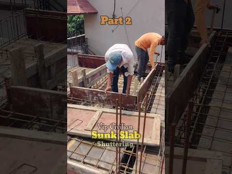 😱bathroom Sunk slab | sunken slab shuttering #shorts #short #youtubeshorts  #home#1k#1m #vipcivilian
