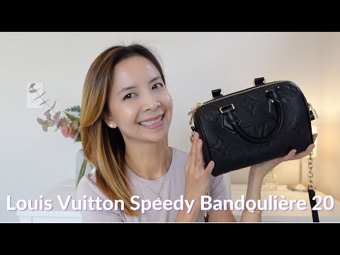 Louis Vuitton Speedy Bandoulière 20 Black & Gold | Tiana Le