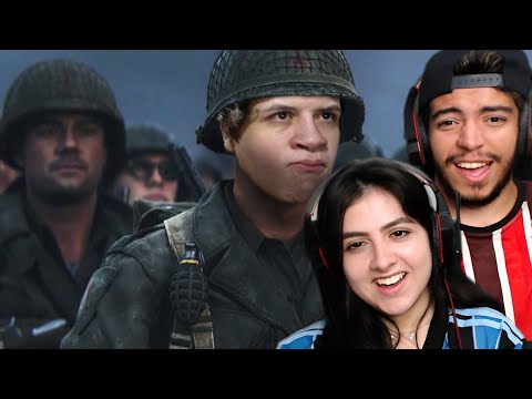 (Games EduUu) SÓ BALA NO DIA D! - Call of Duty WW2 | REACT