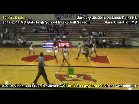 Shes-A-Prospect.com Player To Watch: #20 DeNisha Dedeaux 5-6 2019 Guard Highlights vs Moss Point HS