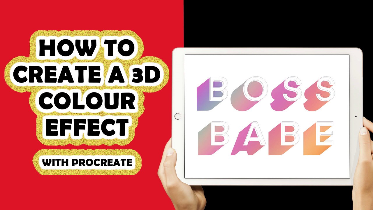 PROCREATE | How to Create a 3D Colourful Shadow Effect | iPad Pro & Procreate App | FREE Brush