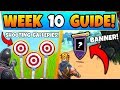 Fortnite WEEK 10 CHALLENGES! - Shooting Galleries, & Secret Banner (Battle Royale Season 7 Guide)