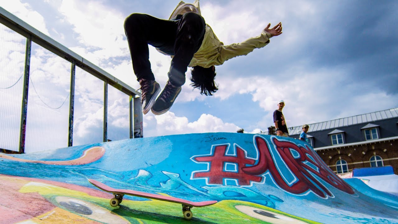 Fusión skate-parkour en las calles de Bruselas
