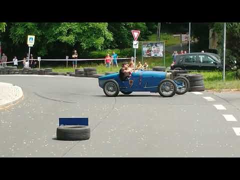 Bugatti 37A na Mělnickém okruhu 2024. Oslavy 102. výročí motosportu v Mělníku v rámci 750 let města.