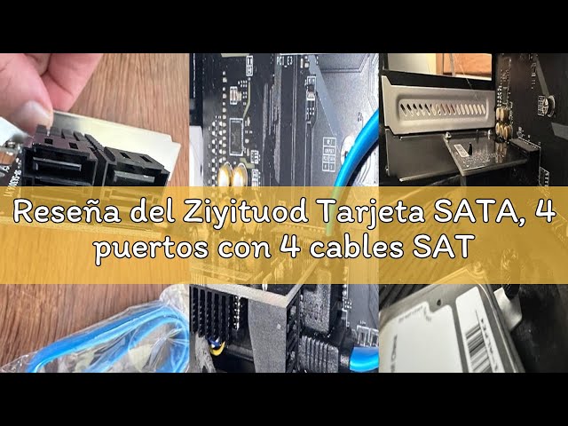 Vídeo relacionado con Tarjeta de expansión de controlador SATA 3.0 de 4 puertos PCIe - 6 Gbps con soporte de ahorro de espacio, 4 cables SATA, no RAID, arranque como disco del sistema, admite 4 dispositivos