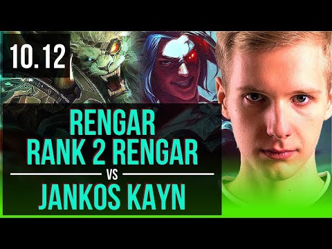 RENGAR vs Jankos KAYN (JUNGLE) | Rank 2 Rengar, KDA 11/2/9, 66% winrate | EUW Challenger | v10.12