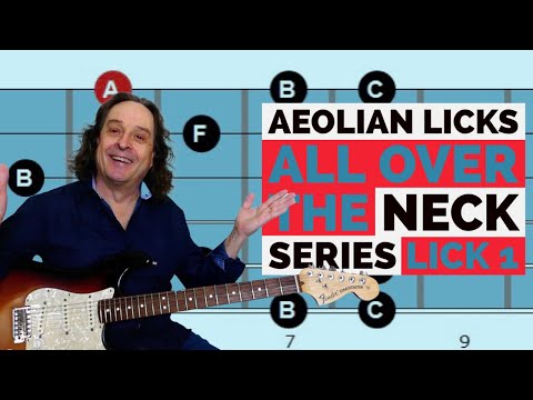 Aeolian Licks using different Aeolian Scale positions - Lick 1