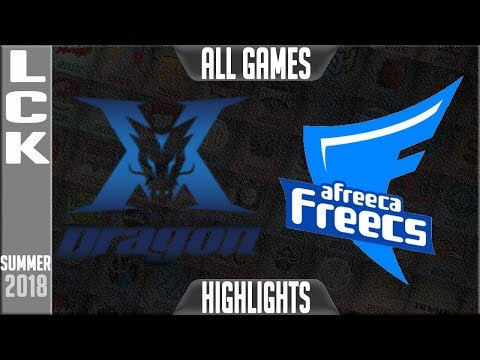 KZ vs AFS Highlights ALL GAMES | LCK Playoffs R1 Summer 2018 | King-Zone DragonX vs Afreeca Freecs