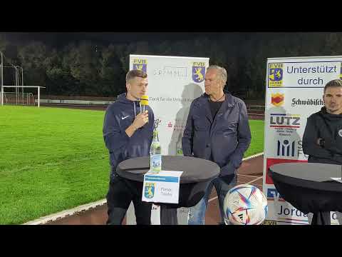 Pressekonferenz mit Florian Treske (FV Biberach) und Candy Decker (FC Wangen) - Fr. 28.10.22