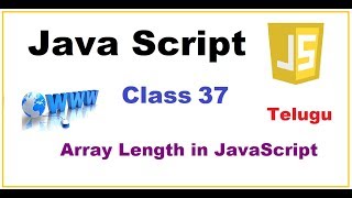 Array Length Property JavaScript Telugu | How can find  Array Lengthin JavaScript | VLR class37