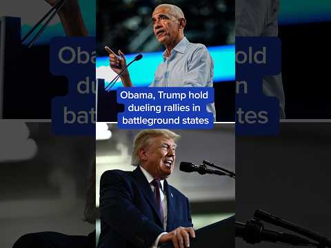 Obama, Trump hold dueling rallies in battleground states