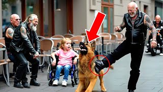 A Biker Kicked A Little Girl's German Shepherd As A Joke, Not Knowing It Was A K9 Service Dog.