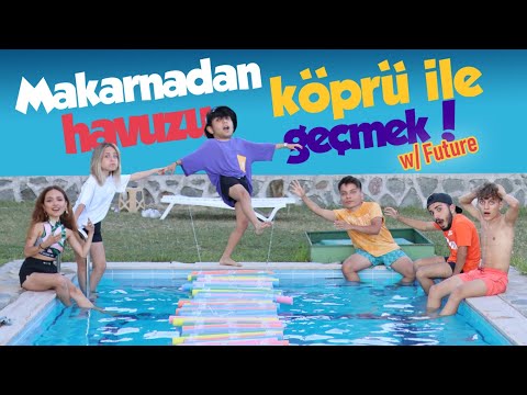 MAKARNA KÖPRÜ İLE HAVUZDA EN UZAĞA GİDEN 1000 TL KAZANIR!