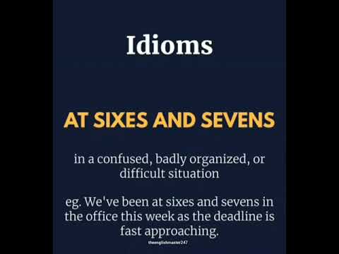 At Sixes and Sevens #shorts #theenglishmaster247 #english #learnenglish