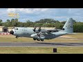 (4K) Lockheed Martin WC-130J Hercules Weatherbird Hurricane Hunter USAF departure Fairford RIAT 2023