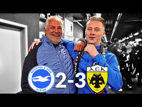 Brighton Fans Reaction After Home LOSE Against AEK Athens!! 👀
