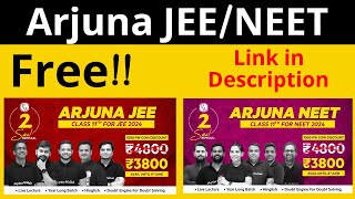 How to Get | Arjuna JEE | Arjuna NEET | For Free | How to watch lectures for free | Physics Wallah