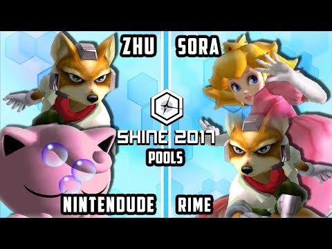 Shine 2017 SSBM - BOXR | Zhu & SPY | Nintendude Vs. Rime & Sora - Smash Melee Doubles Pools