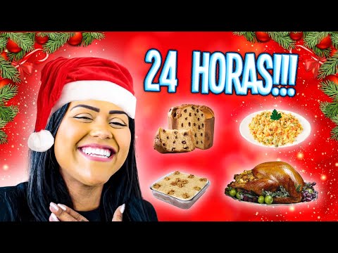 24 HOURS EATING CHRISTMAS FOOD!!!