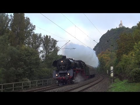 Mit Dampflok 03 1010 durch das Mittelrheintal | steam trains on main line (HD)