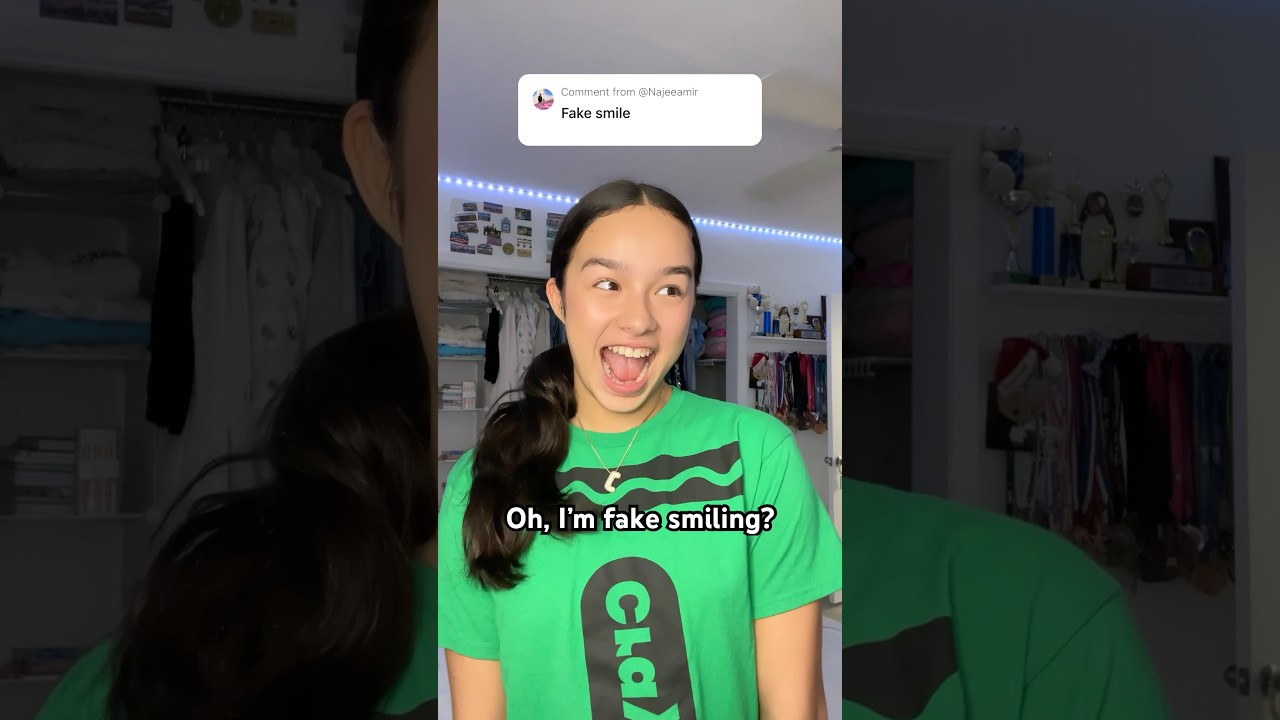 ⚠️Smile acting challenge!⚠️ how’d I do? 😆 #fypシ゚ #acting #smile #serious #trend #shorts #viral