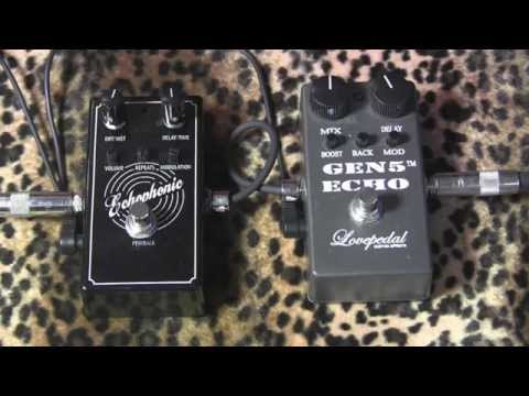 Lovepedal Shootout!  GEN5 ECHO vs ECHOPHONIC guitar delay pedal comparison