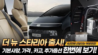 부분변경 마친 더 뉴 스타리아 출시! 가격, 기본사양, 카고모델, 추가옵션까지 정리 완료! 유튜브 썸네일