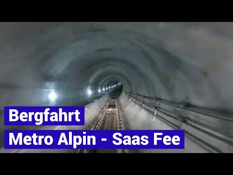 Standseilbahn 3906.01 Saas Fee Felskinn - Mittel Allalin Bergfahrt - Funicular