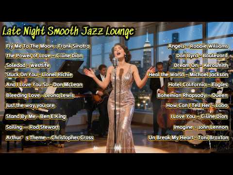 Late Night Smooth Jazz Lounge | Relaxing Chill Music | Céline Dion, John Lennon, Aesrosmith..