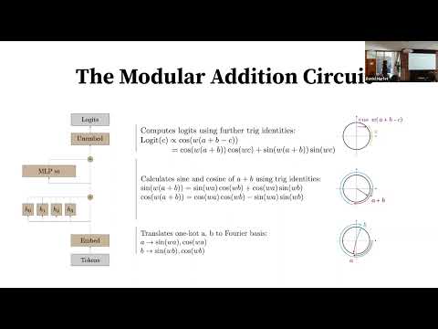 SLT Summit 2023 - Grokking, Modular Addition & Representation Theory