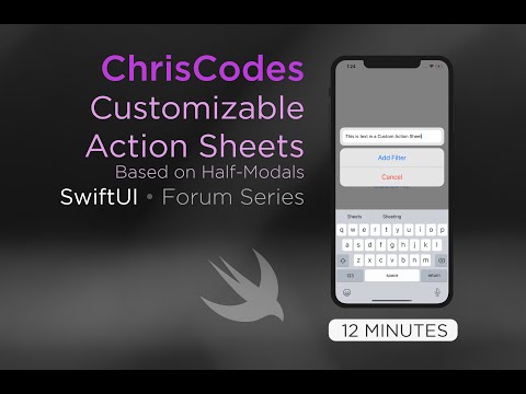 (2020) SwiftUI -  Custom Action Sheets - 12 Minutes - Intermediate