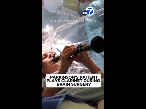 Parkinson’s patient plays clarinet during brain surgery
