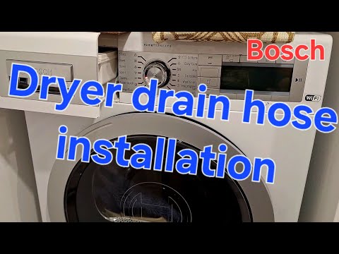 How to install the Bosch dryer drain hose