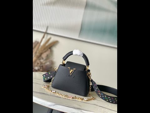 Louis Vuitton Capucines Murakami Panda Multicolor M13878 – Black Taurillon Leather
