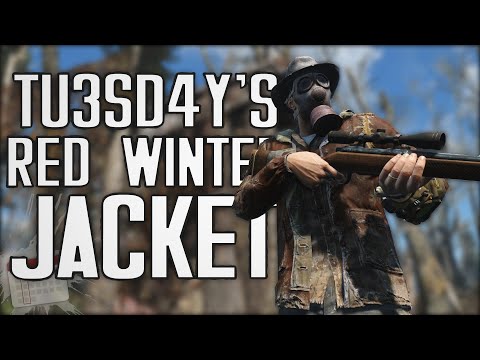 TU3SD4Y'S Red Winter Jacket - Fallout 4 Mod